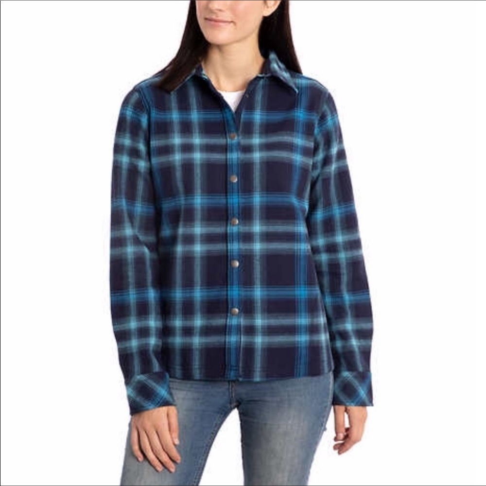 Orvis Ladies' Flannel Shirt Jacket Blue(Blue Nova)